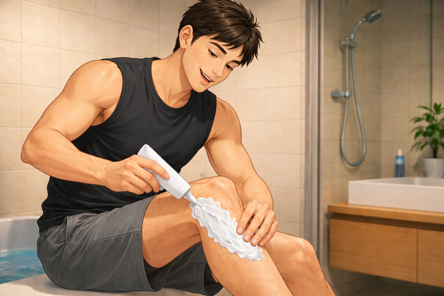 清潔感を整えるために除毛をしている男性のイメージ