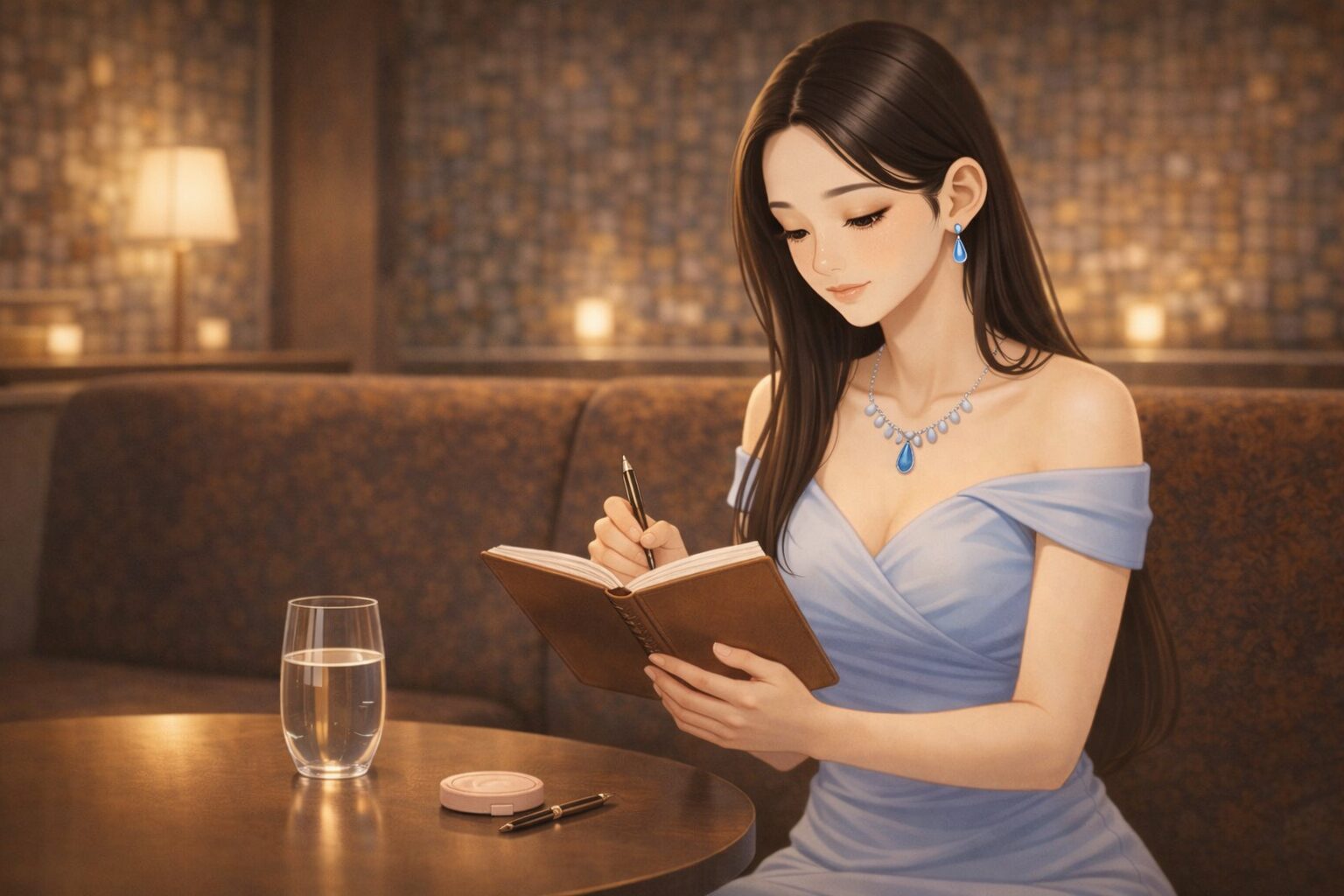 営業前に静かに整える女性｜崩れない腸習慣を続ける大人の女性のイメージ