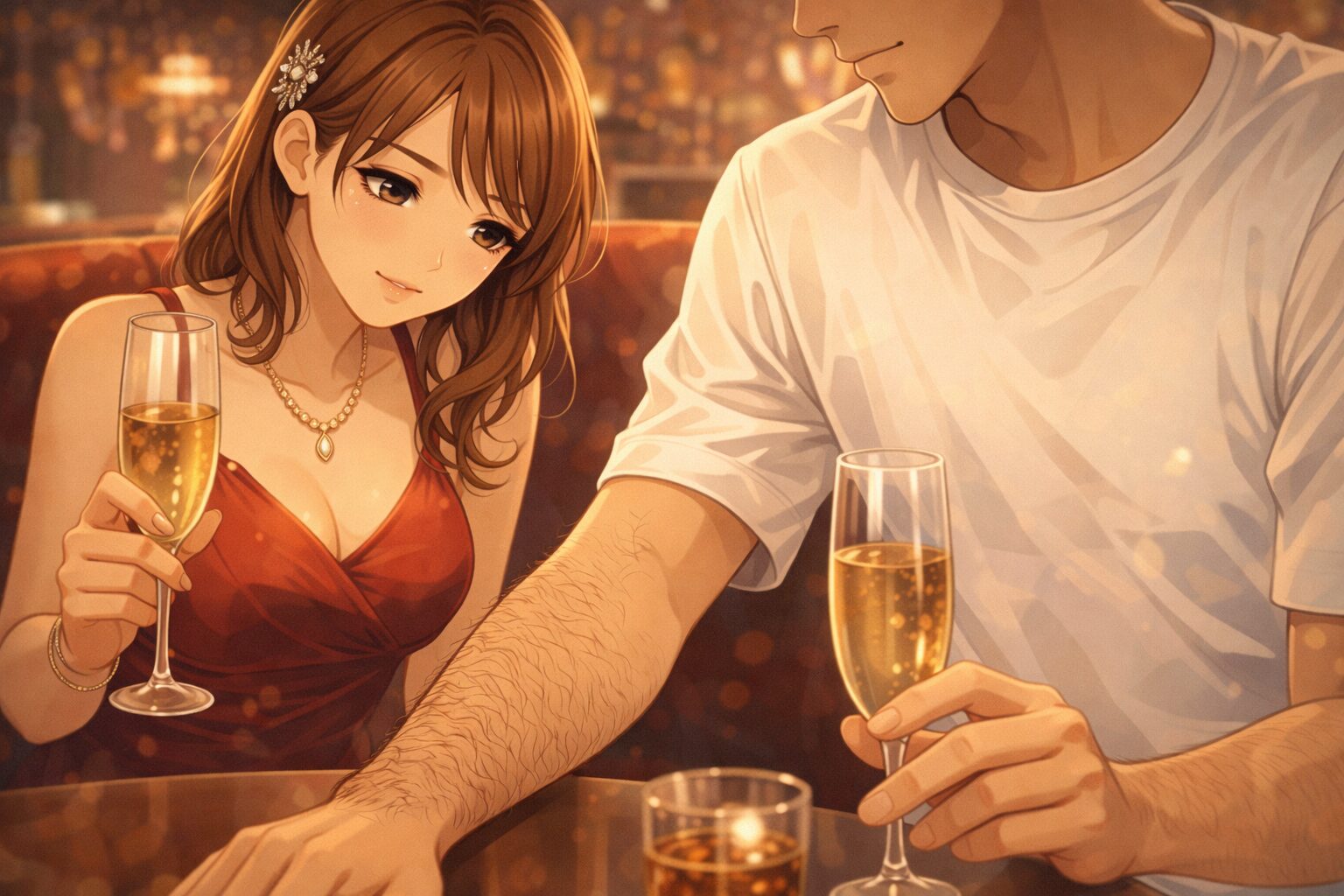 腕毛に気づいて女性に目線を向けられてしまう男性