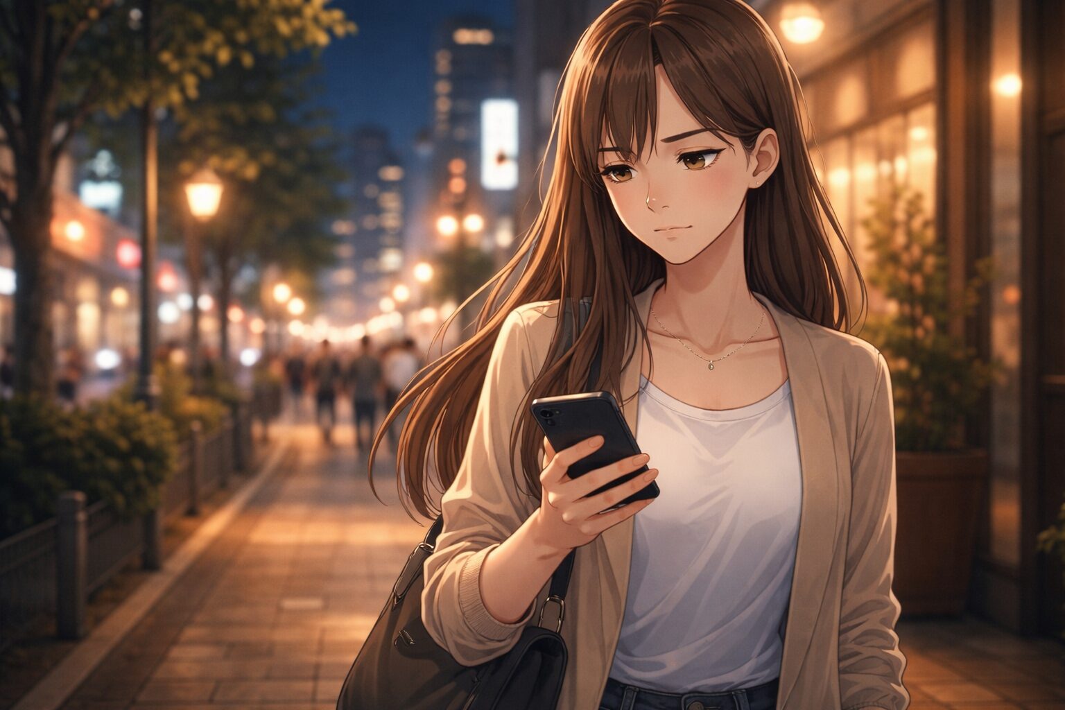 男性への気持ちが冷めて一人で帰り道を歩く女性