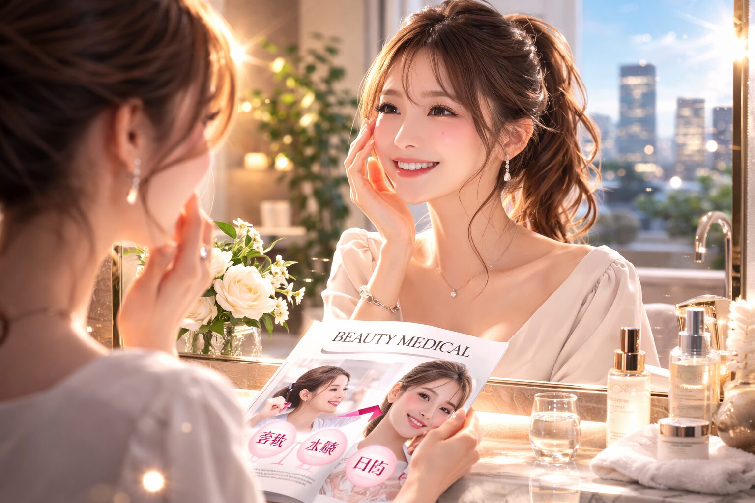 美容医療の体験談を見て本音を知ろうとする女性の様子